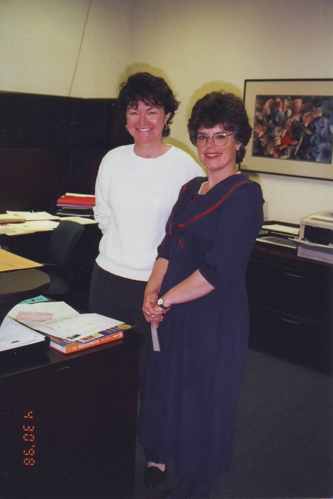 Marti Jenkins and Cindy Laughlin in 1998