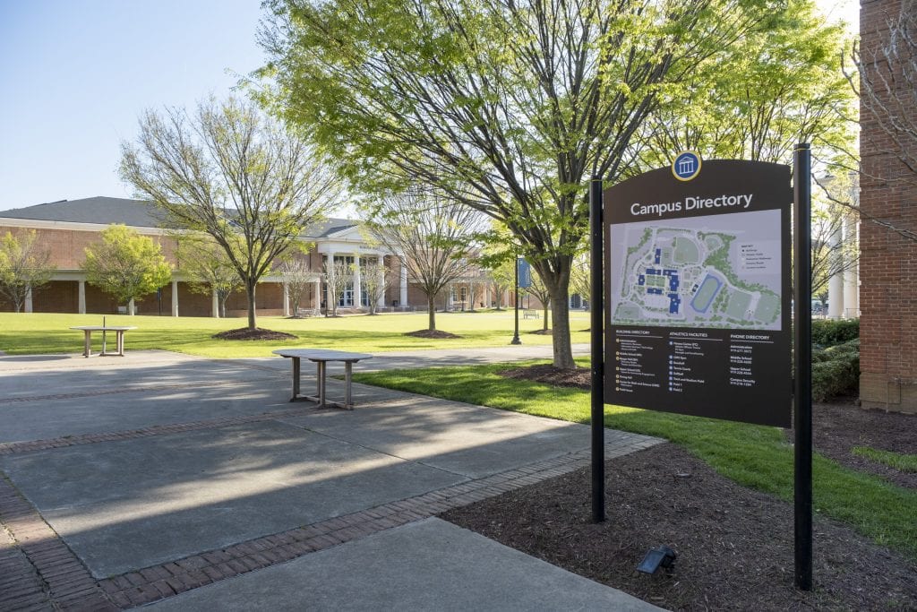 Campus directory on CA quad