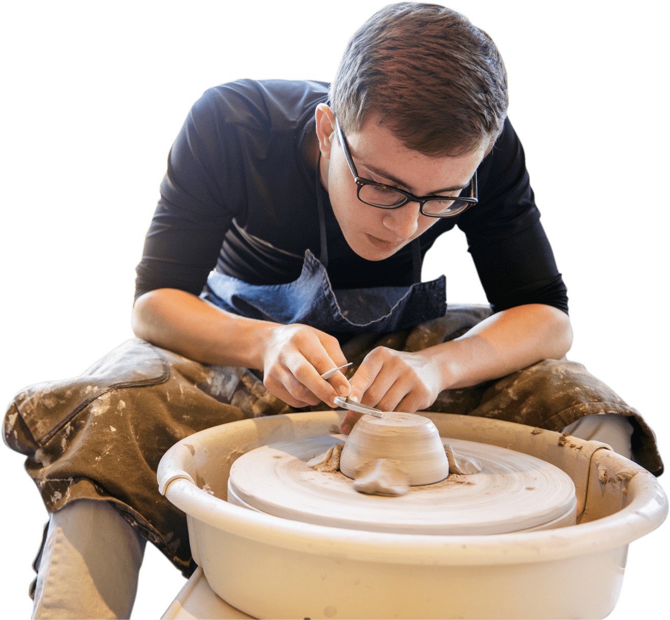 Dane working at Potters Wheel