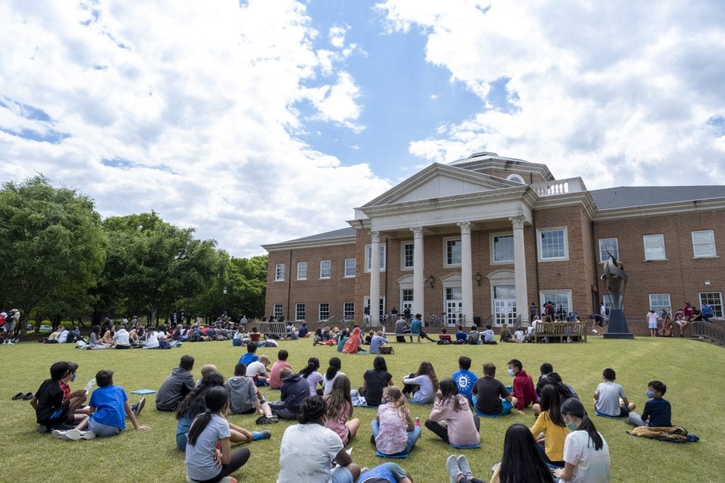 Students enjoy music on the Quad during Quadchella